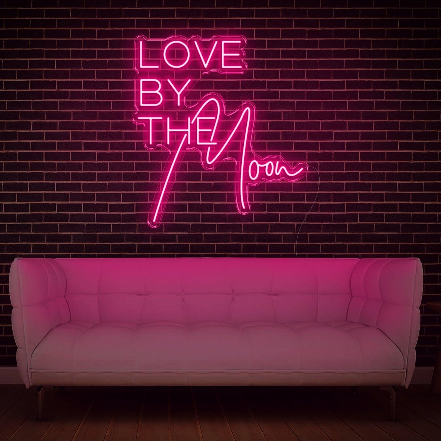 Love By The Moon Led Neon Sign For Romantic Indoor Decor | Shineneon