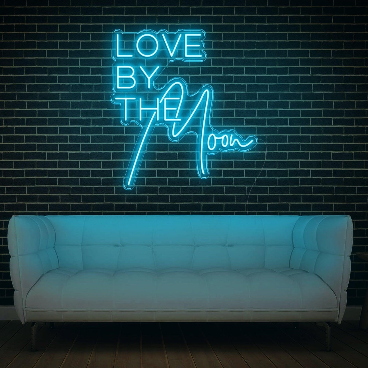 Love By The Moon Led Neon Sign For Romantic Indoor Decor | Shineneon