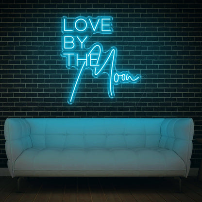 Love By The Moon Led Neon Sign For Romantic Indoor Decor | Shineneon