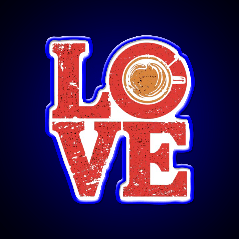 Love Coffee Cafe Led Neon Sign Espresso Bar Art Rgb Color - Shineneon