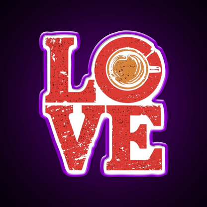 Love Coffee Cafe Led Neon Sign Espresso Bar Art Rgb Color - Shineneon