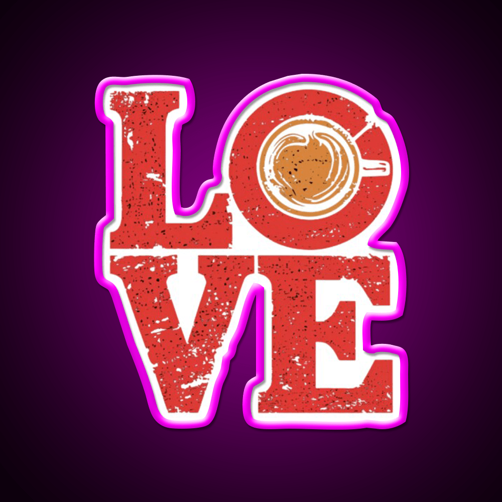 Love Coffee Cafe Led Neon Sign Espresso Bar Art Rgb Color - Shineneon