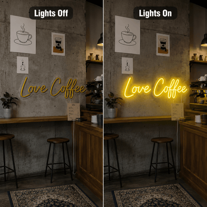 Love Coffee LED Neon Sign - Shineneon