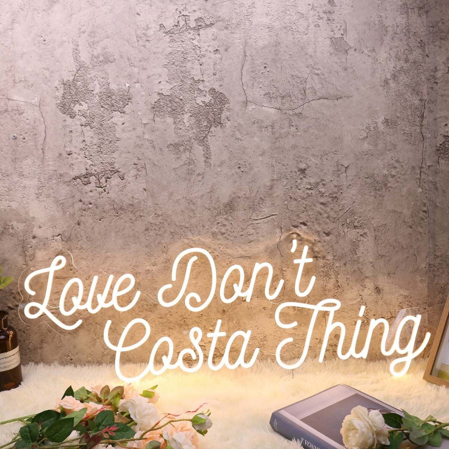 Love Dont Cost A Thing Yellow Neon Sign | Shineneon