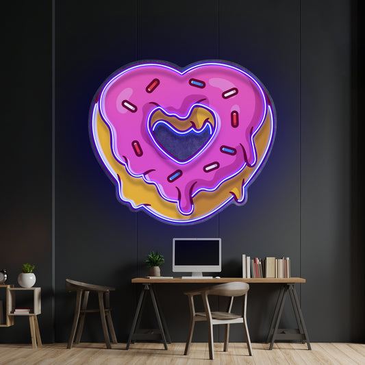 Love Doughnut Cream Led Neon Sign Light Custom Led Signs