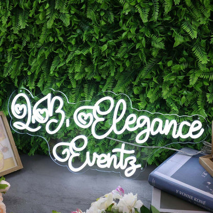Love Elegance Events White Led Neon Sign - Shineneon