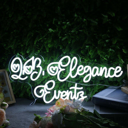 Love Elegance Events White Led Neon Sign - Shineneon