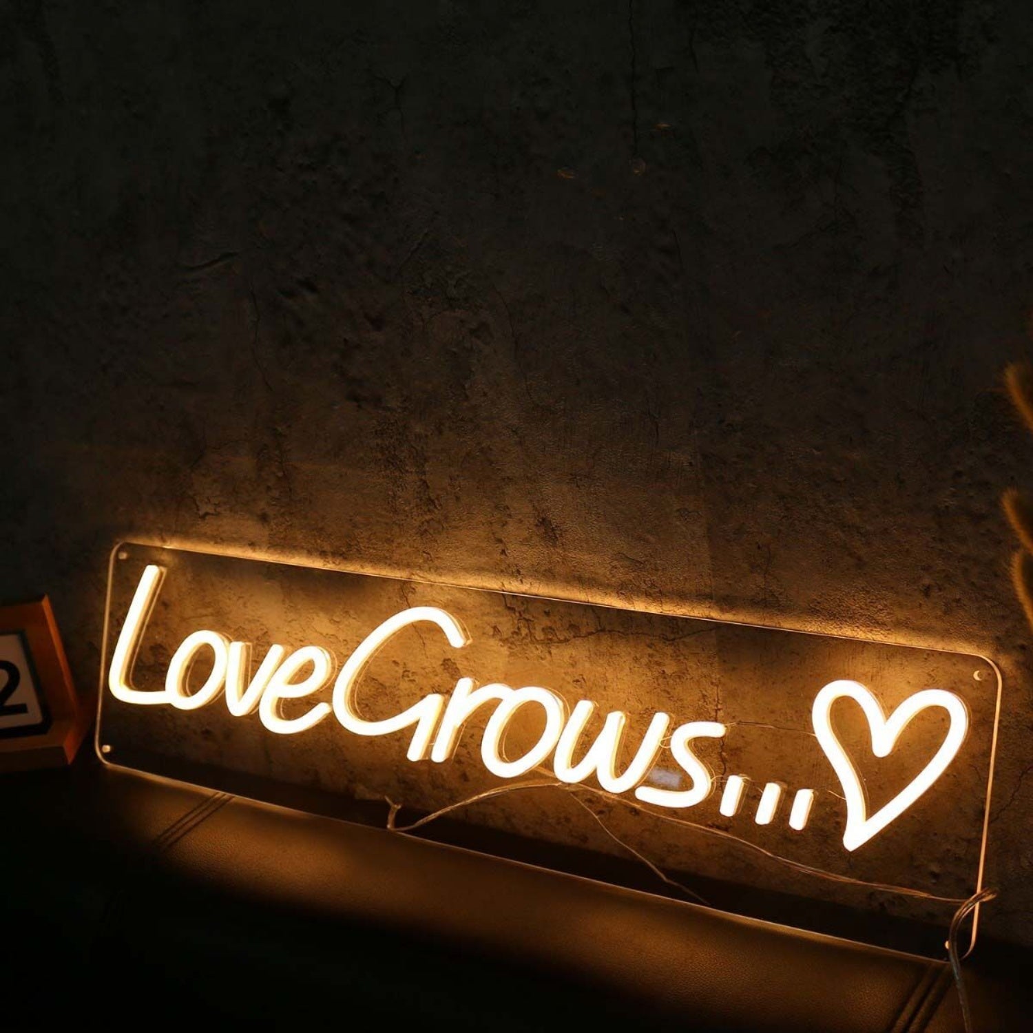 Love Grows Yellow Led Neon Sign - Shineneon