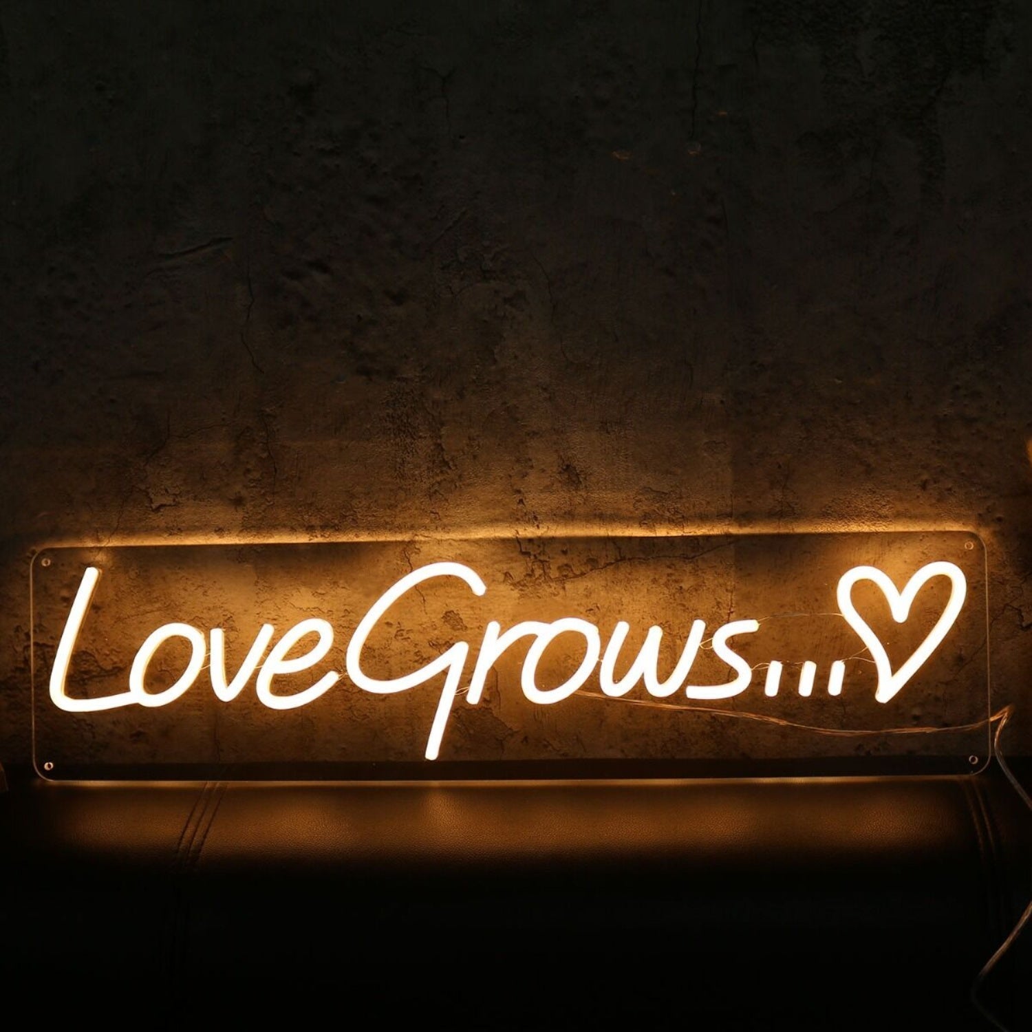 Love Grows Yellow Led Neon Sign - Shineneon