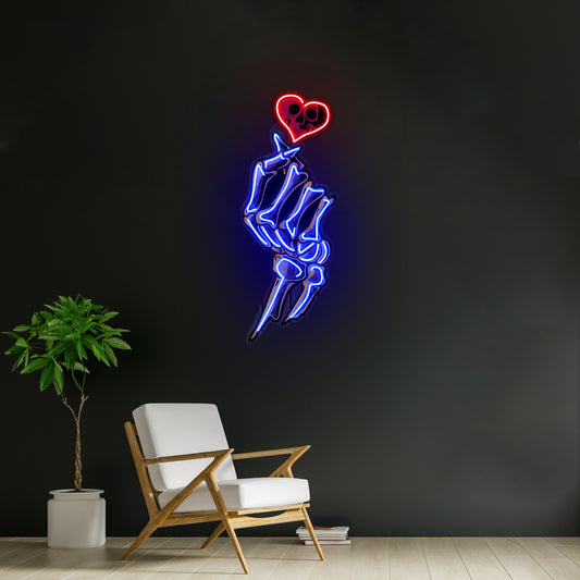 Love Hands Led Neon Acrylic Artwork