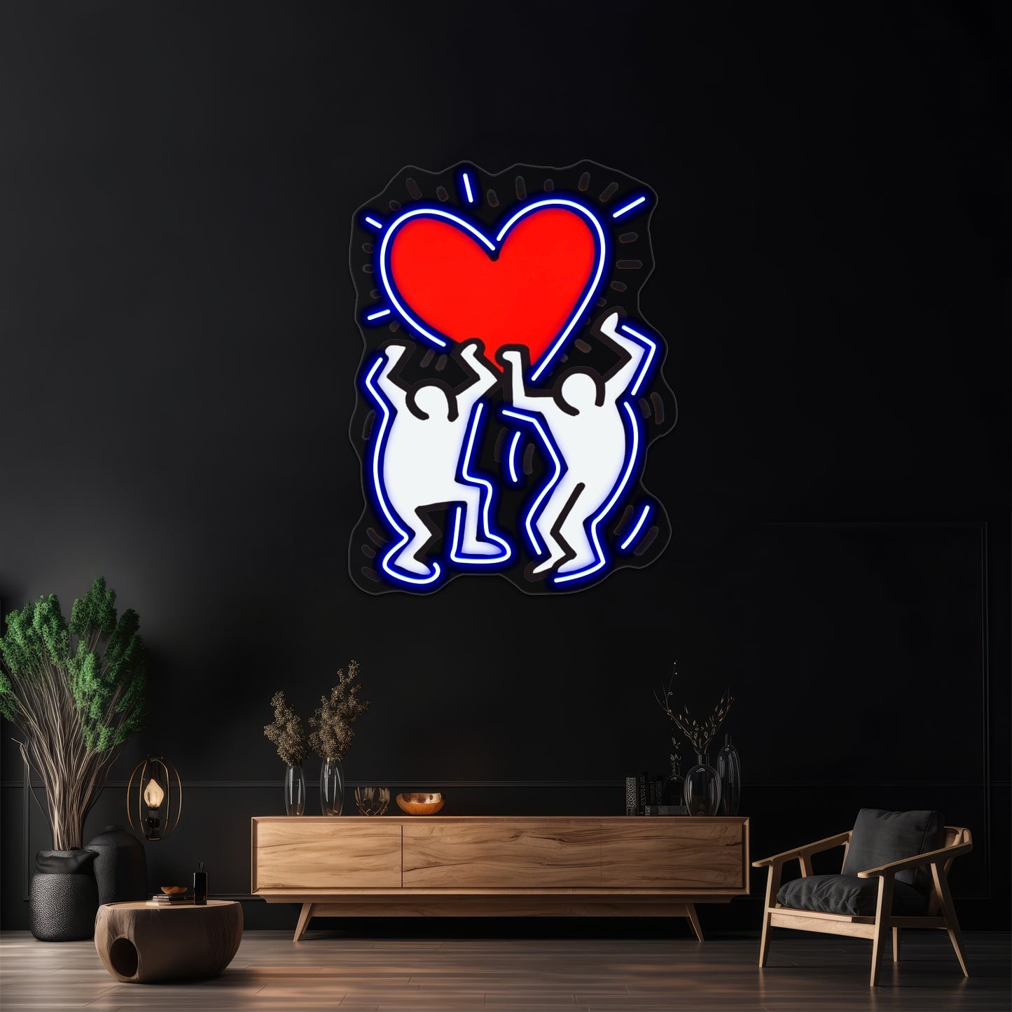 Love Hering Happy Wall Artwork Neon Signs