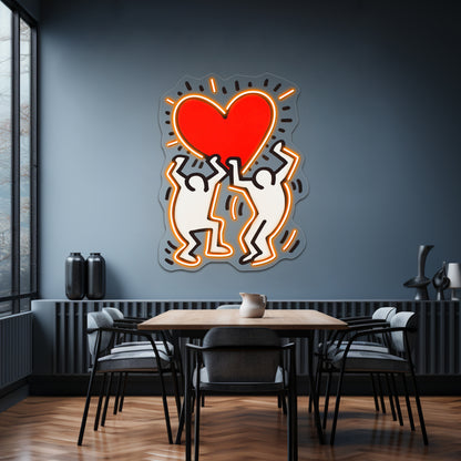 Love Hering Happy Wall Artwork Neon Signs