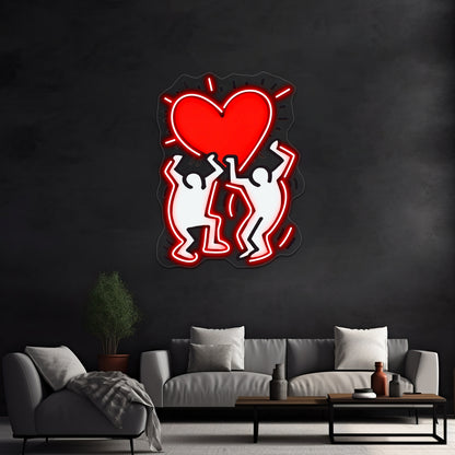 Love Hering Happy Wall Artwork Neon Signs