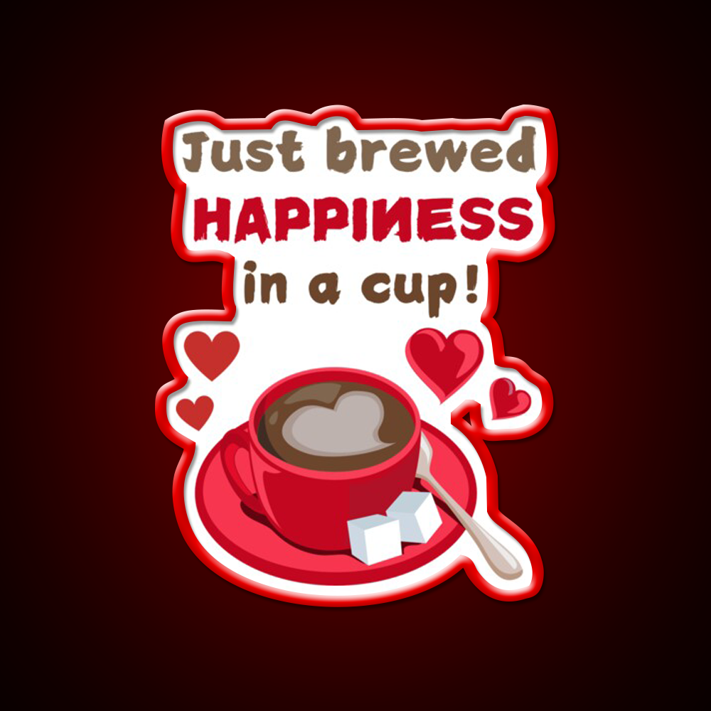 Love In Every Sip Coffee Tshirts Cafe Led Neon Sign Espresso Bar Art Rgb Color