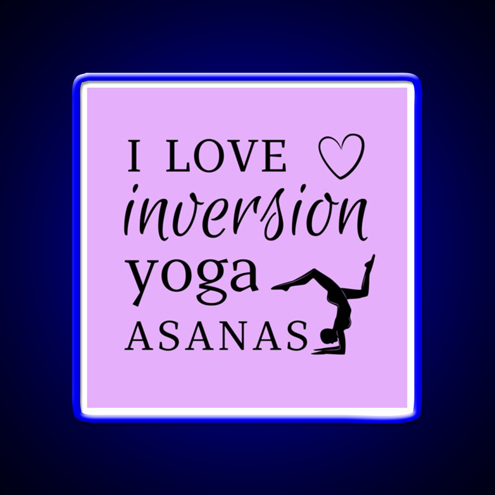 Love Inversion Yoga Asanas Yoga Led Neon Sign For Wellness Space Rgb Color