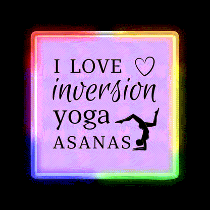 Love Inversion Yoga Asanas Yoga Led Neon Sign For Wellness Space Rgb Color