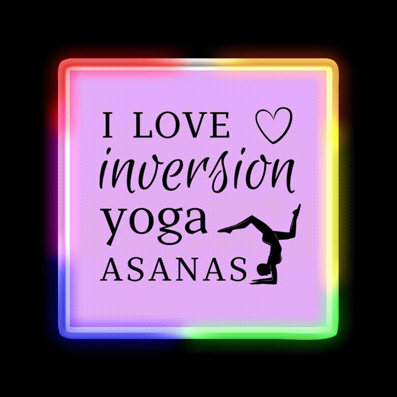 Love Inversion Yoga Asanas Yoga Led Neon Sign For Wellness Space Rgb Color