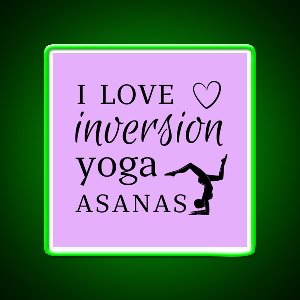 Love Inversion Yoga Asanas Yoga Led Neon Sign For Wellness Space Rgb Color