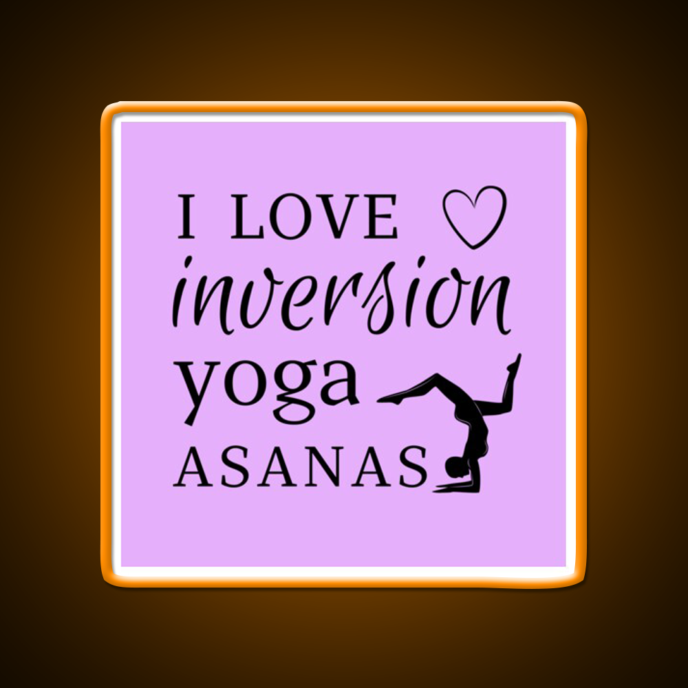 Love Inversion Yoga Asanas Yoga Led Neon Sign For Wellness Space Rgb Color