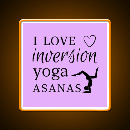 Love Inversion Yoga Asanas Yoga Led Neon Sign For Wellness Space Rgb Color