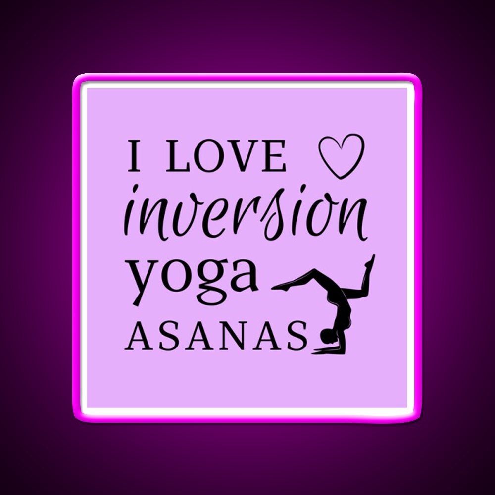 Love Inversion Yoga Asanas Yoga Led Neon Sign For Wellness Space Rgb Color