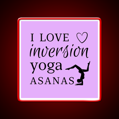 Love Inversion Yoga Asanas Yoga Led Neon Sign For Wellness Space Rgb Color