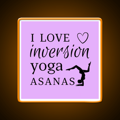 Love Inversion Yoga Asanas Yoga Led Neon Sign For Wellness Space Rgb Color - Shineneon