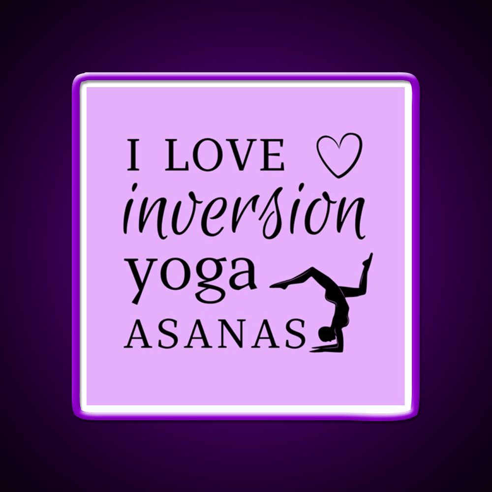 Love Inversion Yoga Asanas Yoga Led Neon Sign For Wellness Space Rgb Color - Shineneon