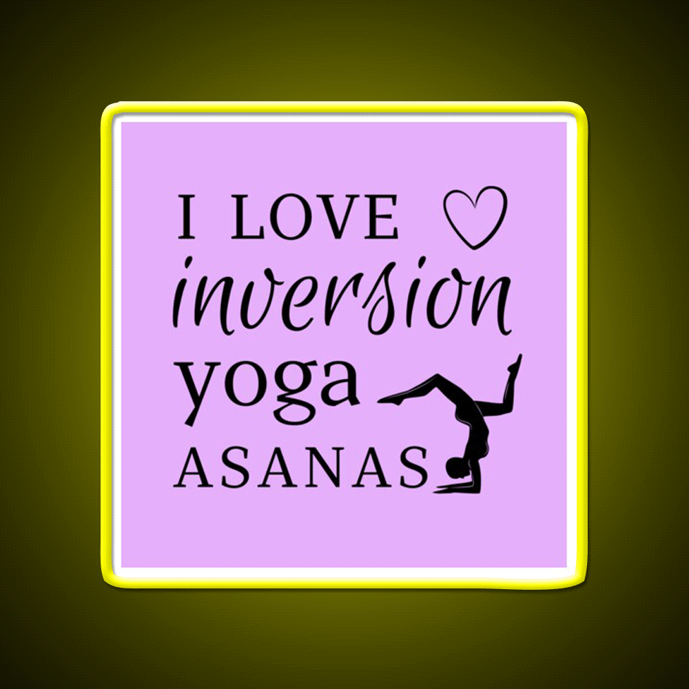 Love Inversion Yoga Asanas Yoga Led Neon Sign For Wellness Space Rgb Color