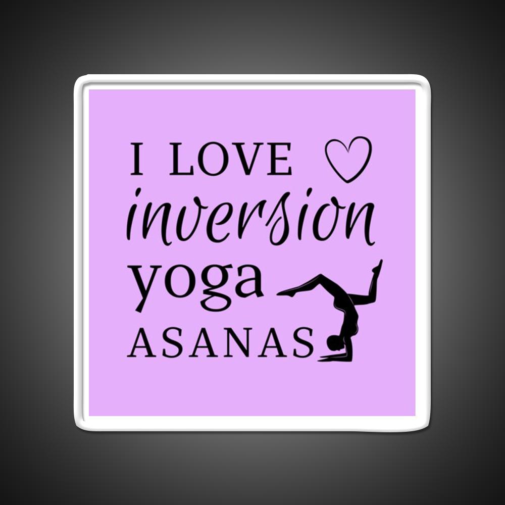 Love Inversion Yoga Asanas Yoga Led Neon Sign For Wellness Space Rgb Color
