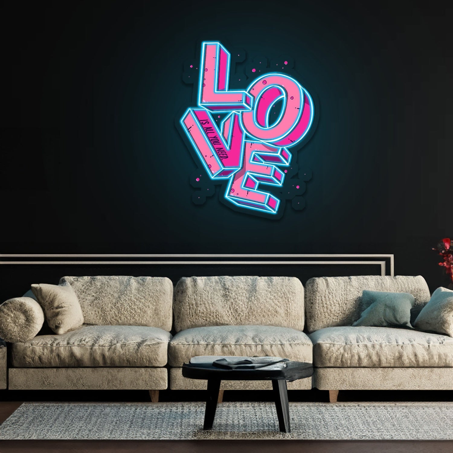 Love Is All You Need Neon Sign X Acrylic Artwork | Shineneon