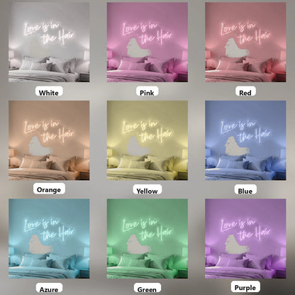 Love Is Bedroom Decor LED Neon Sign - 05 Color Grid