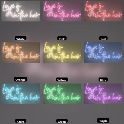Love Is Bedroom Wall Decor LED Neon Sign - 05 Color Grid