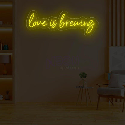 Love Is Brewing Coffee Led Neon Sign | Shineneon