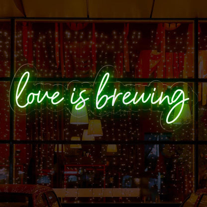 Love Is Brewing Coffee Led Neon Sign | Shineneon