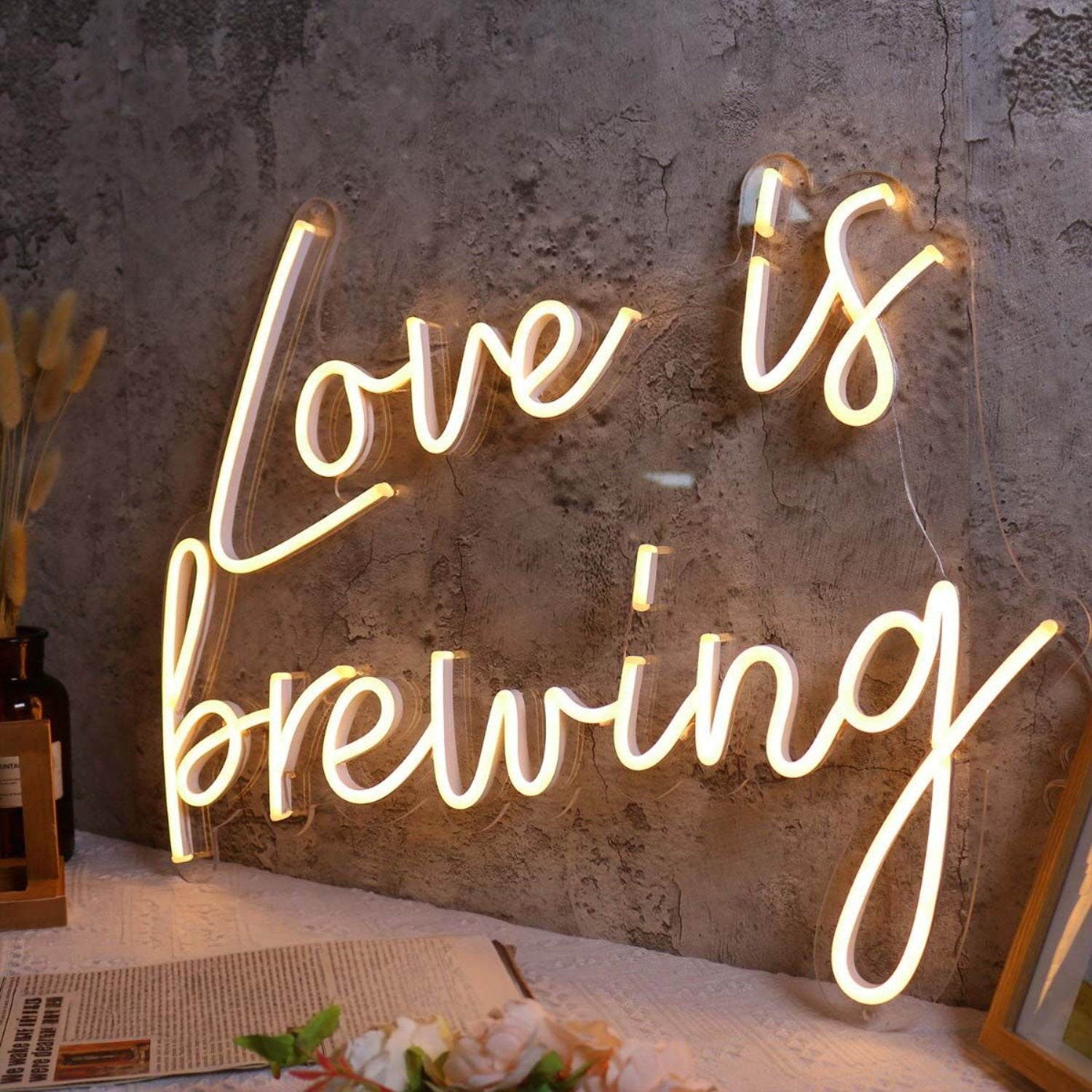 Love Is Brewing Led Neon Sign For Cafes And Coffee Lovers | Shineneon