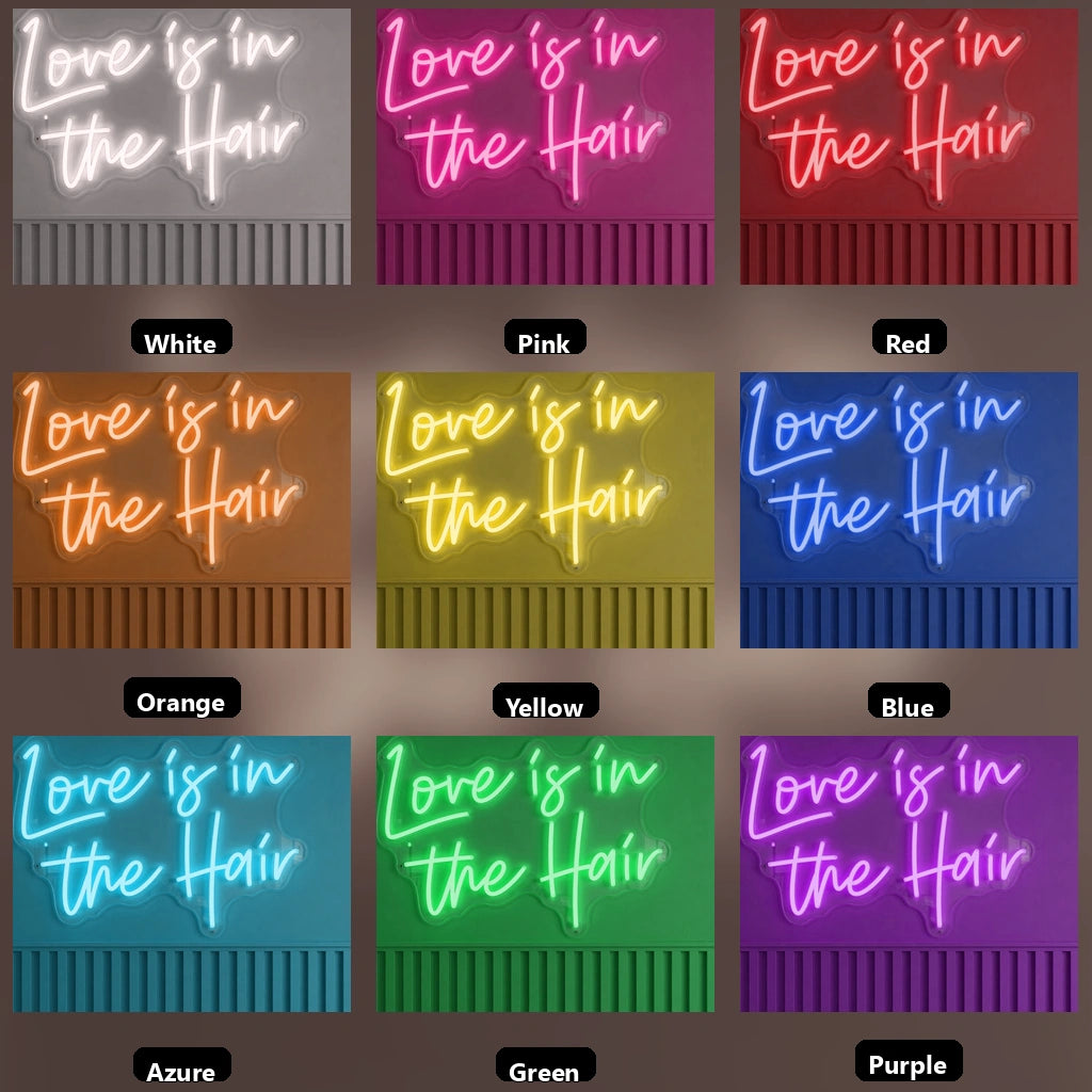 Love Is Cafe Wall Art LED Neon Sign - 05 Color Grid