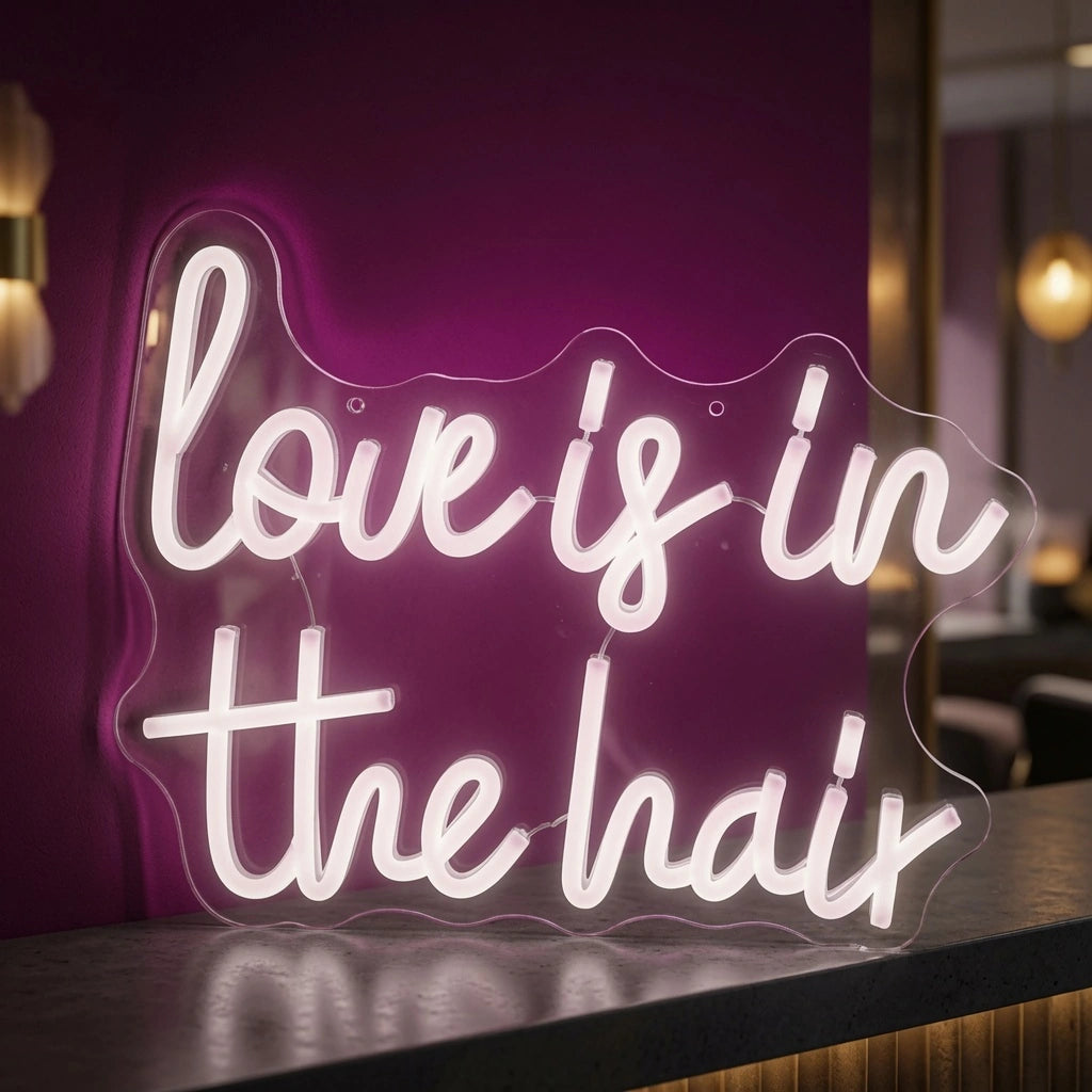 Love Is In The Hair LED Neon Sign - 01 Original Product Image