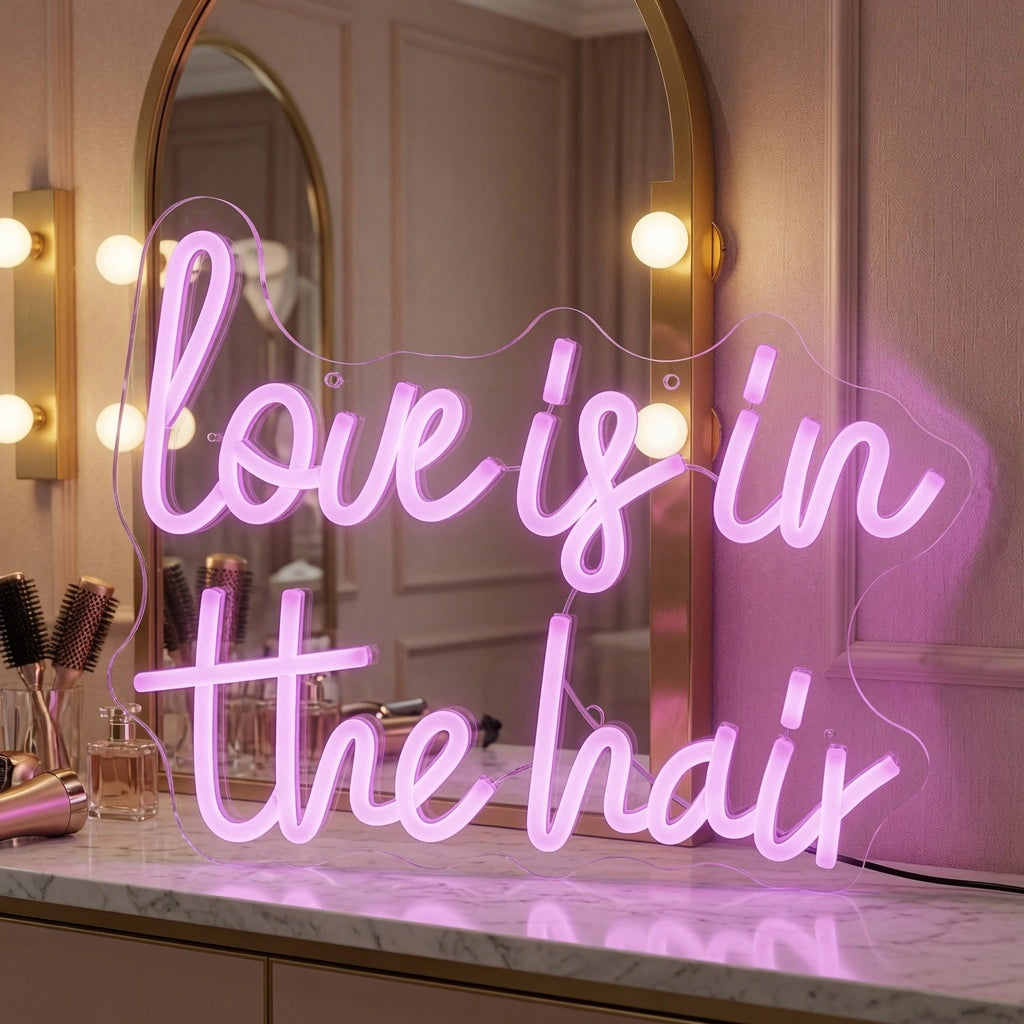 Love Is In The Hair LED Neon Sign - 02 High-Converting Product Image