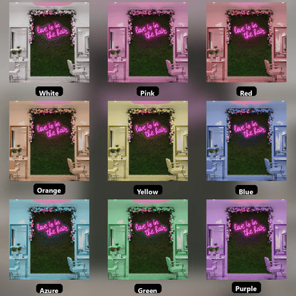 Love Is In The Hair LED Neon Sign Home Decor - 05 Color Grid