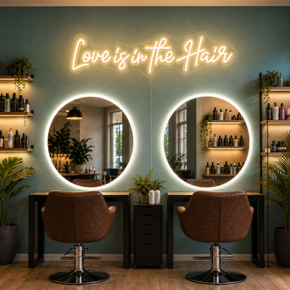 Love Is In The Hair LED Neon Sign Home Decor Wall Neon Sign - 02 High-Converting Product Image