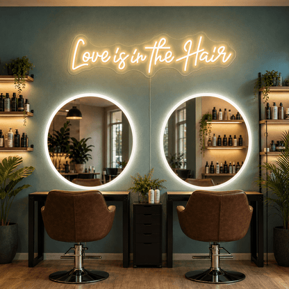 Love Is In The Hair LED Neon Sign Home Decor Wall Neon Sign - Shineneon