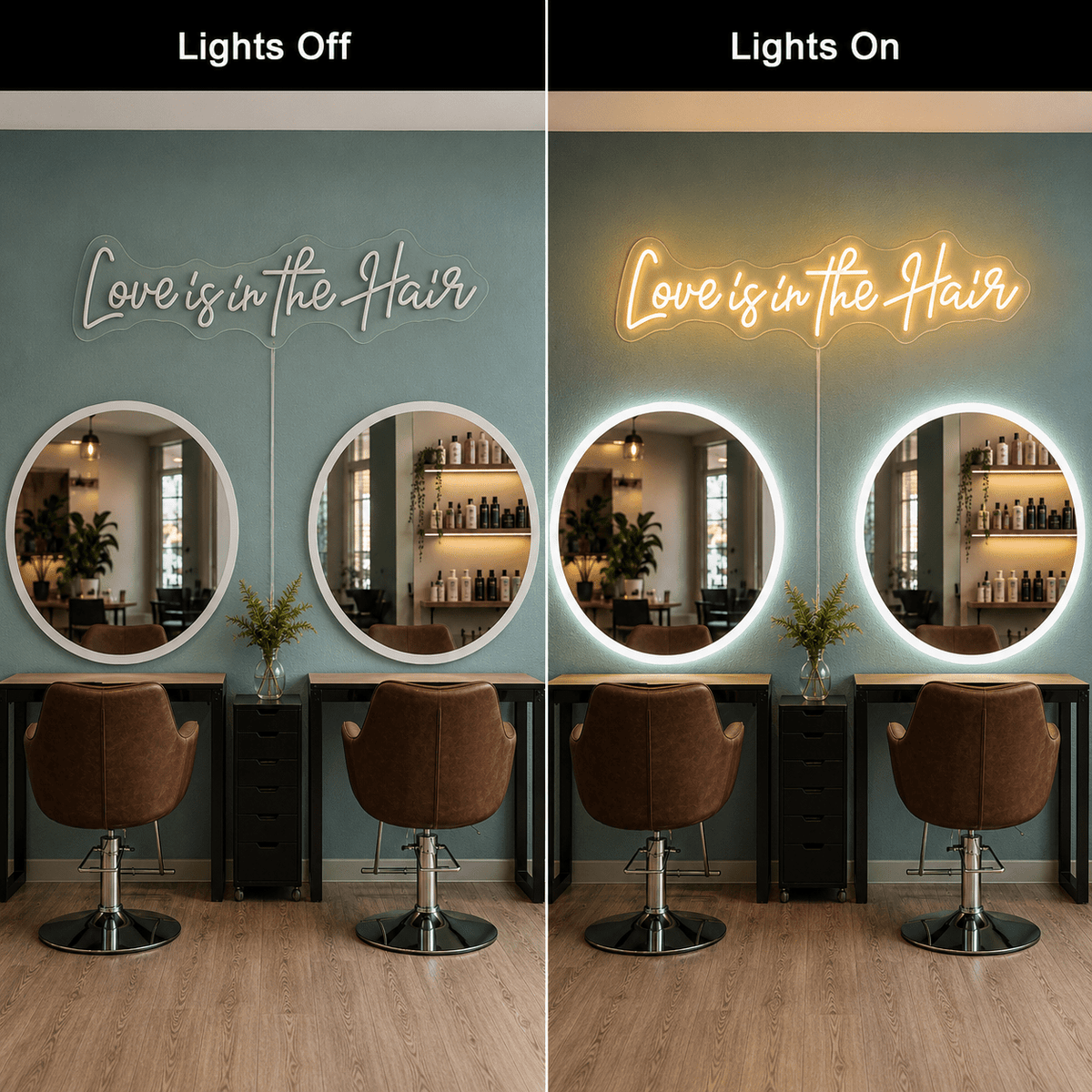 Love Is In The Hair LED Neon Sign Home Decor Wall Neon Sign - Shineneon