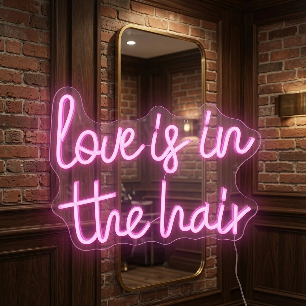 Love Is In The Hair LED Neon Sign Home Wall Art - 01 Original Product Image