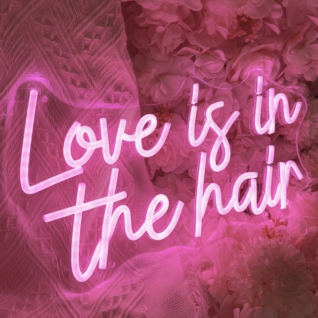 Love Is In The Hair LED Neon Sign Living Room Decor - 01 Original Product Image