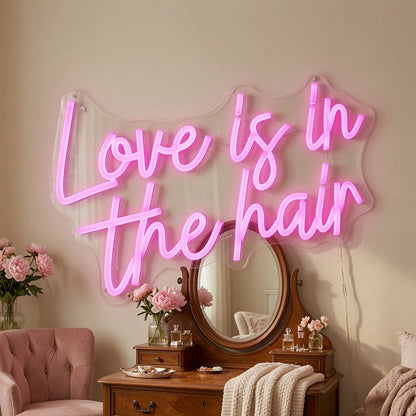 Love Is In The Hair LED Neon Sign Living Room Decor - 02 High-Converting Product Image