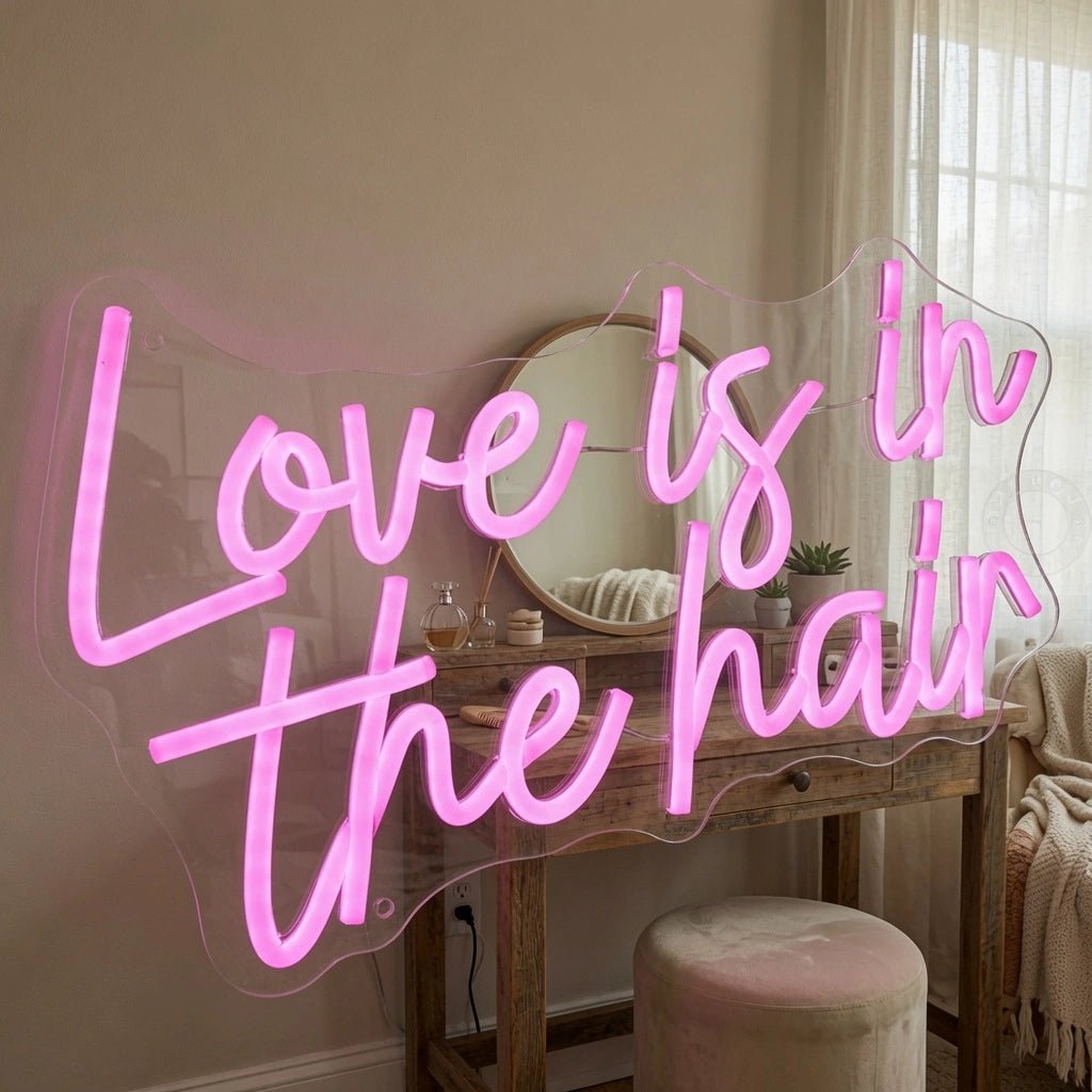 Love Is In The Hair LED Neon Sign Living Room Decor - Shineneon