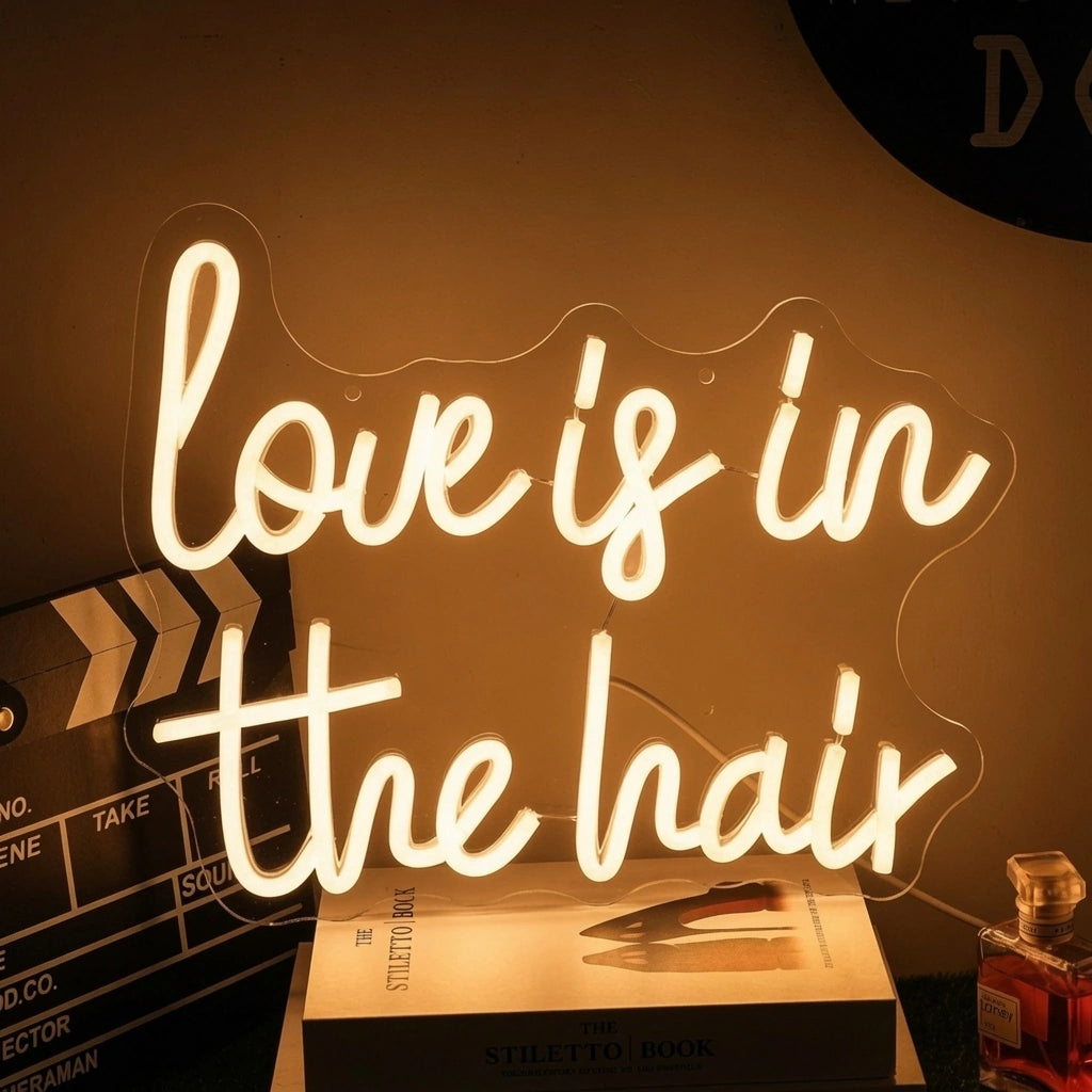 Love Is In The Hair LED Neon Sign Wall Art - 01 Original Product Image