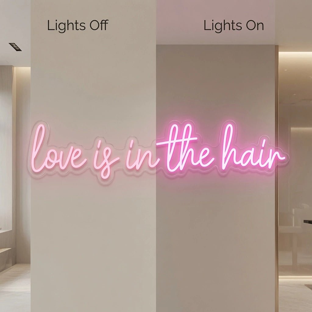 Love Is In The Hair LED Neon Sign Wall Neon Sign - Shineneon