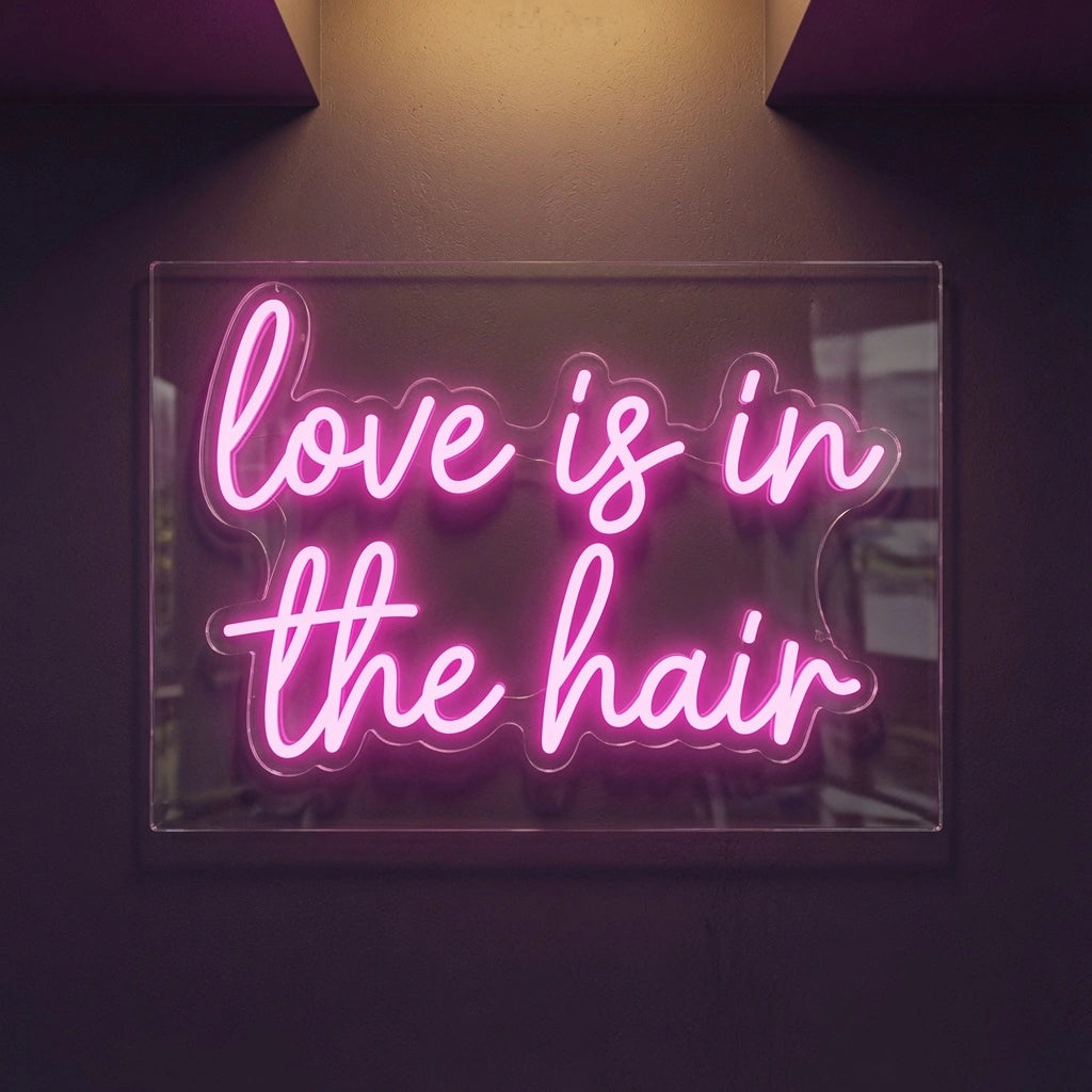 Love Is In The Hair Wall Decor LED Neon Sign - 01 Original Product Image